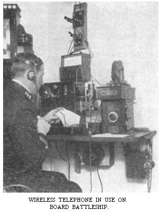 wireless telephone aboard battleship