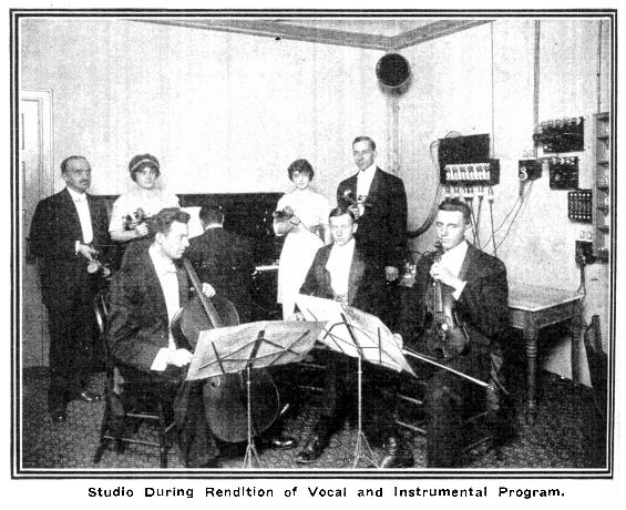 Studio During Rendition of Vocal and Instrumental Program