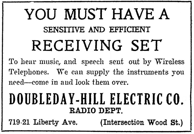 Doubleday-Hill advertisement